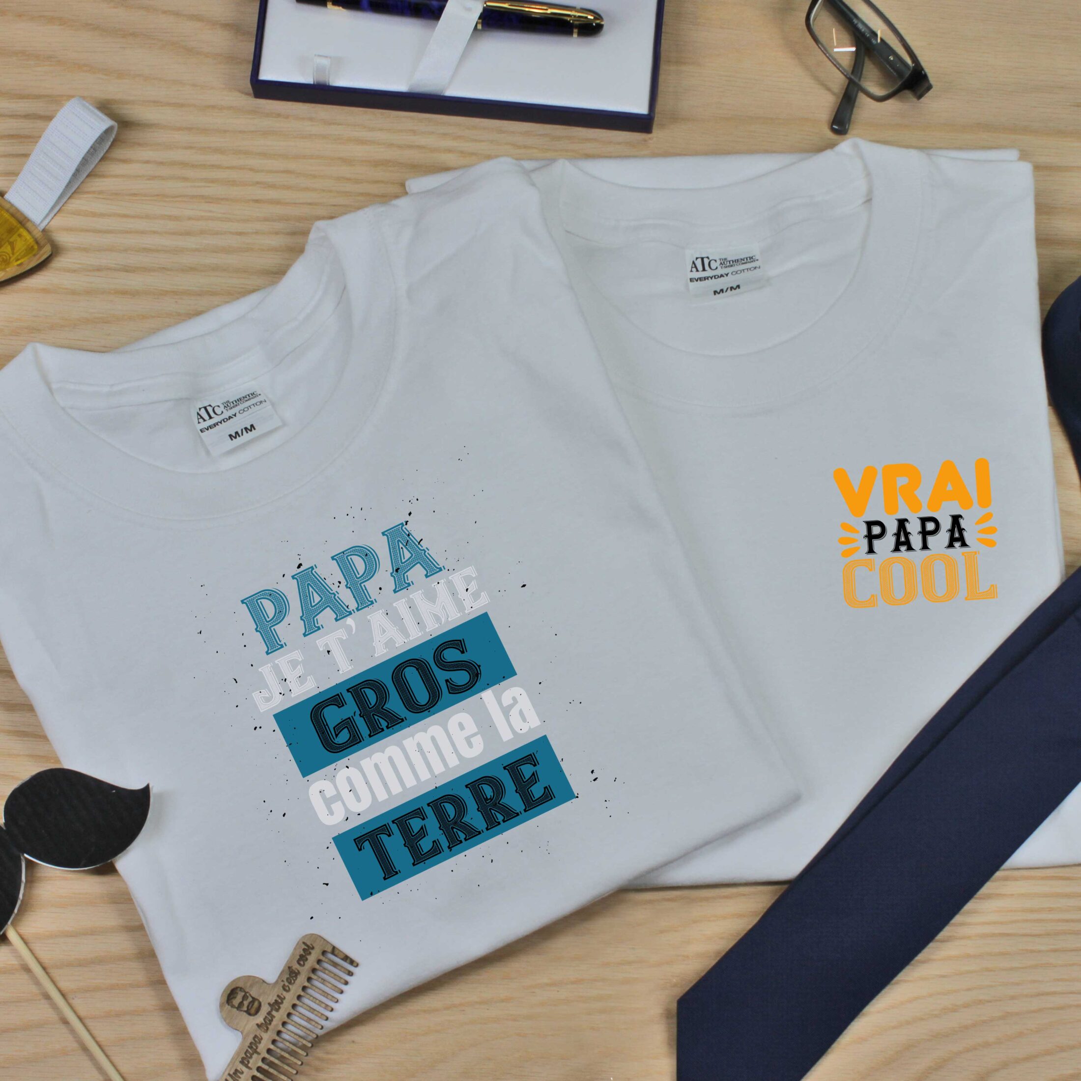 t-shirt en coton pour les papas - offrir en cadeau et fête des Pères